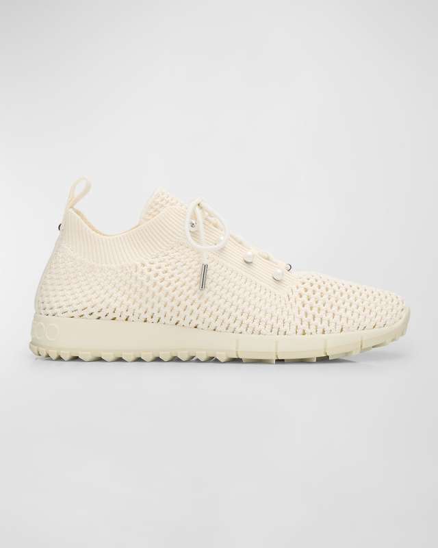 Veles Cotton Knit Pearly Stud Sneakers